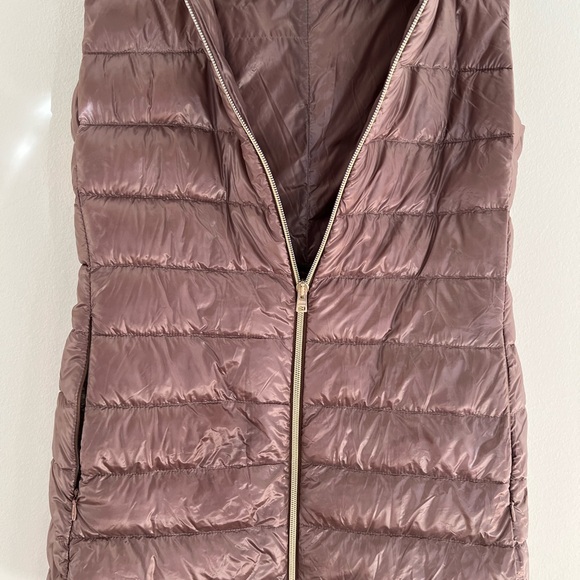 Herno long hooded vest size 44 mauve /purple - Picture 6 of 10
